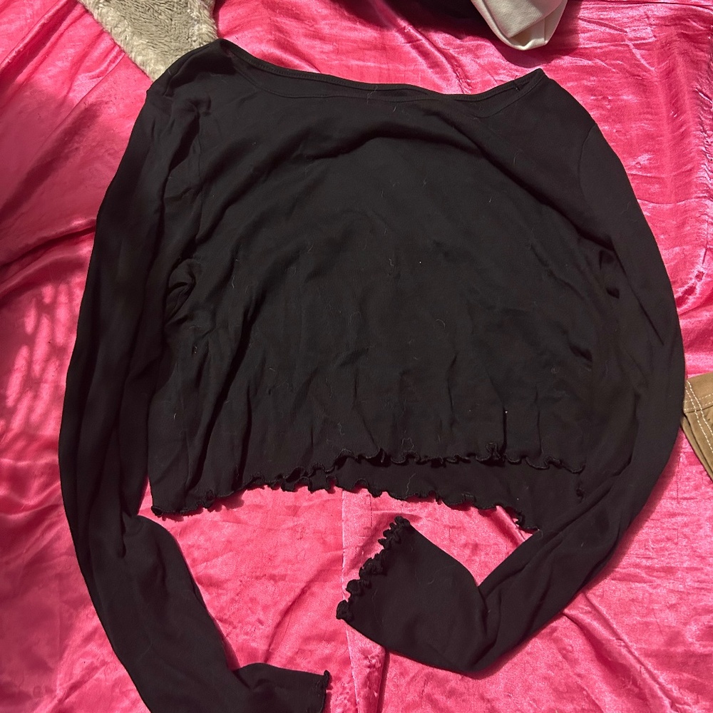 ribbed cropped long sleeve